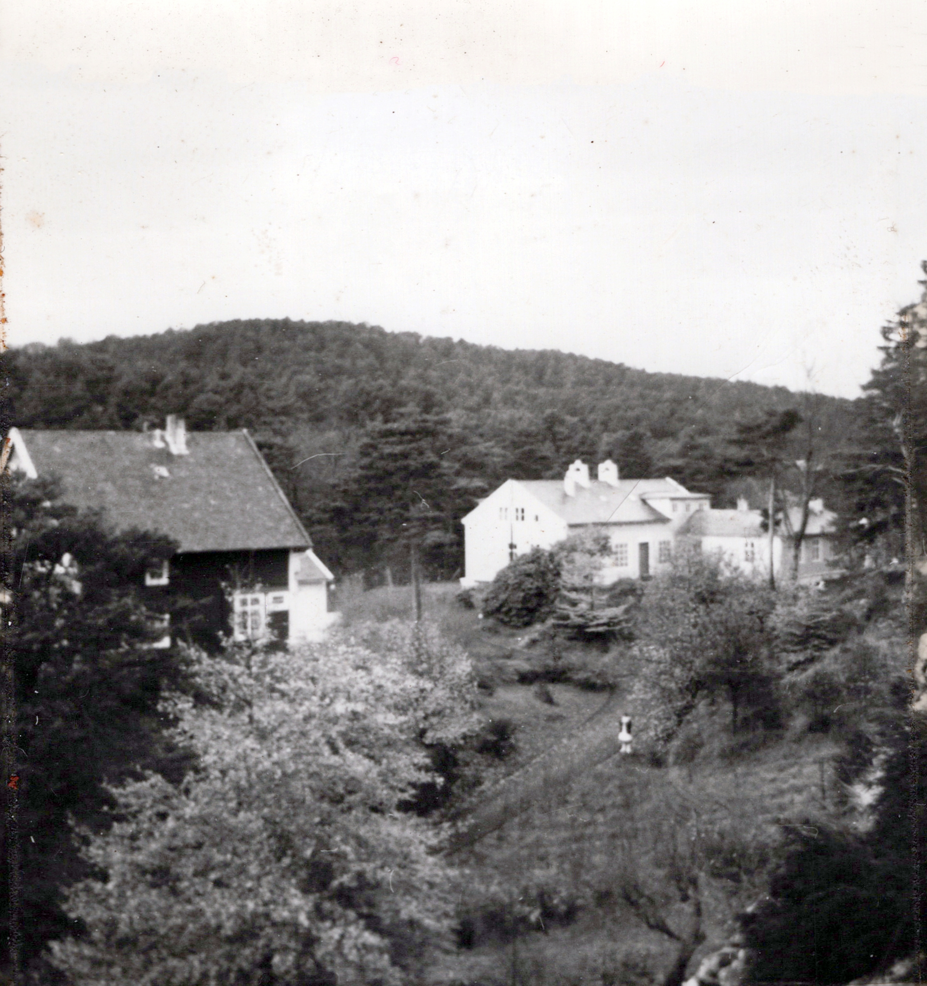 Det første bygget som var guttehjem  og det hvite sykehuset, ved siden av hverandre